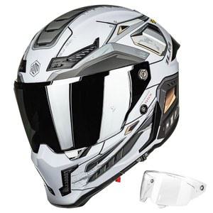 성인 남성용 ILM 오토바이 헬멧 여성 풀페이스 DOT ECE 파워스포츠 듀얼 바이저 스트리트 레이싱, 핀록 카코스 파라 모토 모델 MF509 Pro