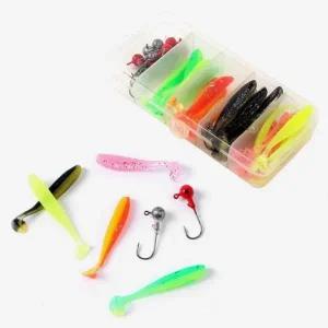 [골드스마일]30p세트 루어 루어미끼세트 히트피싱 쉐드웜 지그헤드 인조미끼