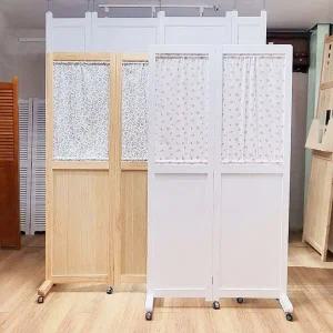 [가구야히메]틈이 보이지 않는 플라워 180 원목 바퀴 파티션