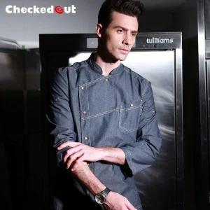 데님 조리복 쉐프복 레스토랑 조리사복 식당 반팔 요리사 롤업 제빵 긴팔 아우트롤업 주방복장