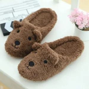 슬리퍼 실내화 털슬리퍼 곰돌이 강아지 귀여운 사무실 뽀글이 양털 학교