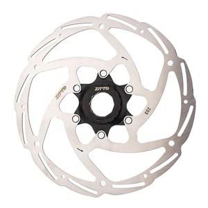 ZTTO 센터락 자전거 디스크 브레이크 로터, 203mm 고강도 강철 및 경량 합금 1.8mm 6홀 마운트 MTB 로드 바이크용 패드 장착(203mm 블랙)