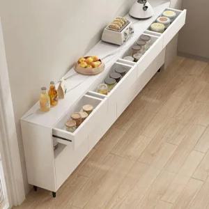 얇은수납장 슬림장 좁은 소파 미니수납장 고풍 라탄 선반