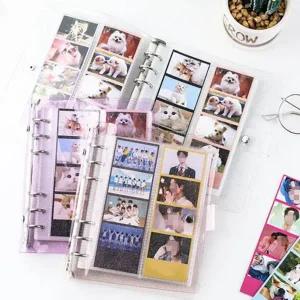 사진 보관 앨범 네컷 투명 증명사진 포켓식 앨범 포토북 다이어리 사진첩 보관함 육공 속지 미니 6공