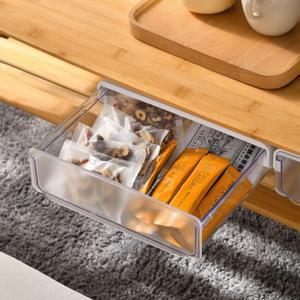 대형 책상 밑 붙이는 부착식서랍 히든 슬라이딩 미니 수납함 보조 틈새 리모컨정리함