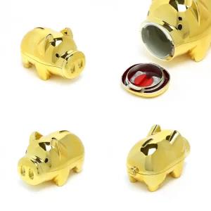 12.5CM 황금색 미니돼지저금통 골드돼지저금통 되지저금통 플라스틱저금통 팬시돼지저금통