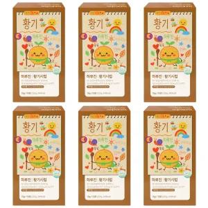 하루진 황기 시럽 15gX15포 6박스 어린이 황기즙 스틱 맥문동 가시오가피 오미자 함유
