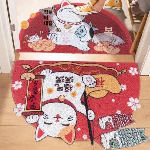 일식집 복고양이 발매트 이자카야 소품 현관 01.보름 인테리어 중국집 60X90CM 입구