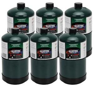 코만 블루파이어 1파운드 프로판 탱크 교체 연료 캠핑 가스통 캠핑용 다용도 휴대용 캐니스터 미니 스토브 야외 백팩 버너 히터 쿠킹 토치(6팩)