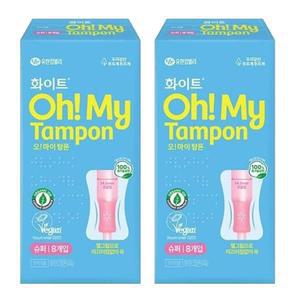 화이트 오마이 탐폰 체내형생리대 템포 슈퍼 8Px2팩