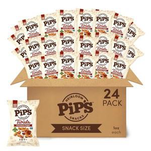 피프콘의 가보 시나몬 슈가 트위스트 - 1온스 24개 - 간식, 글루텐 프리 간식, 스낵 팩, 업사이클된 가보 옥수수 가루, 개별 포장