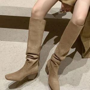 [아우트]스웨이드 롱부츠 가을 핏예쁜 클래식 슈즈