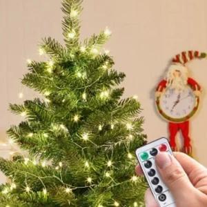 usb led 지네 전구 크리스마스 인테리어 리모컨 트리 장식 전구 무드등 테라스 따뜻한 야외 불빛 25 정원