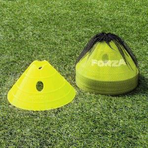 FORZA 슈퍼돔 트레이닝 마커 콘 [색상 선택] 14cmx30cm 높이x무게 20개의 스포츠/축구 콘팩 대형 내후성 PVC 시인성 높은