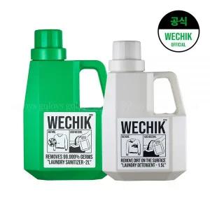 위칙지엔디 위칙 소독 섬유유연제 2L 1개+9중효소 EM Plus 세탁세제 1.5L 1개