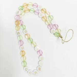 C브랜드 로고 비즈 핸드 스트랩 #핸드폰스트랩 키링 #나만의 백꾸 키링 20cm