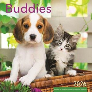 리틀 버디 강아지 & 고양이 2026 미니 월 캘린더