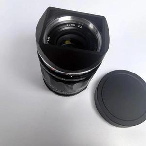 VOIGTLANDER APO-LANTHAR 50mm F2 비구면 용 캡이있는 금속 사각형 총검 렌즈 후드-SONY호환호환 E 마운트