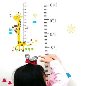 키재기 스티커 기린 측정 벽지 어 포인트 포스터 키재기 포인트 스티커