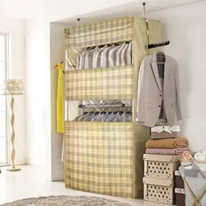 벽고정 고정식 폴행거 2단 자취생 튼튼한 커버 행거 비키니장 방행거 파이프 2단 조립식