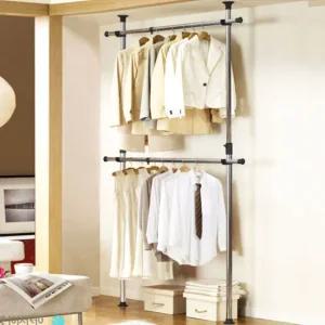 무타공 조립행거 철재 튼튼한 스틸 벽 천장 철제 폴 기둥형 벽고정 벽행거 조립식 강철