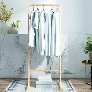 폭좁은 행거 미니 심플형 원목 나무 스탠드 옷걸이 조립식 행거옷걸이 작은 폭좁은 슬림