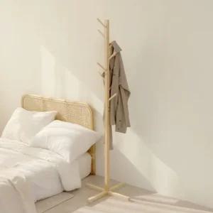 스탠드 원목 튼튼한 미니 고정식 행거 스탠드옷걸이 스탠드옷걸이 옷걸이행거 이동식행거