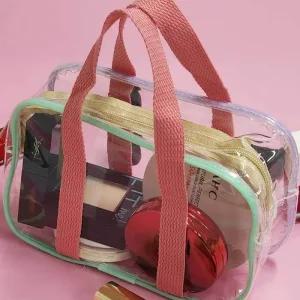 [룽스]비치가방 PVC 투명가방 물놀이 보조 휴가 S