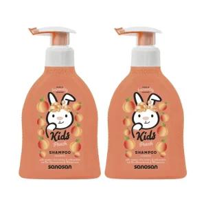사노산 키즈 샴푸 복숭아 200ml 2개 유기농 올리브 우유 Sanosan Kidz