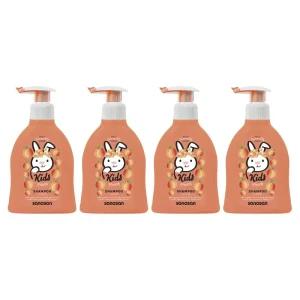 사노산 키즈 샴푸 복숭아 200ml 4개 유기농 올리브 우유 Sanosan Kidz