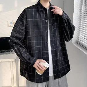 [하프클럽/]남성 긴팔셔츠 캐주얼 3컬러 체크패턴 베이직 긴팔 데일리 셔츠