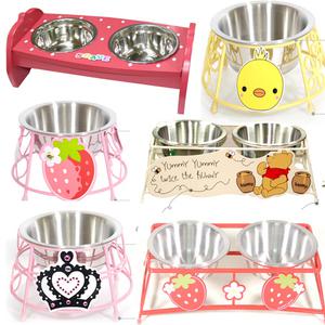 러블리 스텐식탁 세라믹 라운드 사각식기쏘아베딸기우드식탁 싱글 더블 키높이 식탁 애견식기 밥그릇