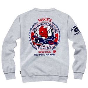 간쓰리 바머 국내생산 디자이너 맨투맨 메란지