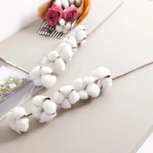 목화 조화 5송이 가지 60cm 인테리어 꽃 장식 소품 촬영 꾸미기