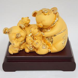 황금돼지가족 중 황금돼지 장식소품 모음 인테리어소품 집들이 개업선물 돈들어오는 복돼지 미니어처소품