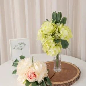 3+1) 작약 조화 클레어 번들 32cm  4개입) 2컬러 인테리어 꽃 다발 장식 소품 촬영 꾸미기