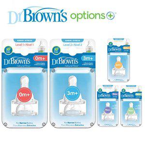 [닥터브라운] 내로우넥 옵션스플러스 젖꼭지 2P