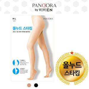 (판도라바이비비안) PH3516 15D 올누드 스타킹 (살구,블랙/M-L)