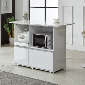 싱글바 아일랜드식탁, 바디 & 상판 하이그로시, 홈바, 미니바, 렌지대, 전기밥솥 수납.