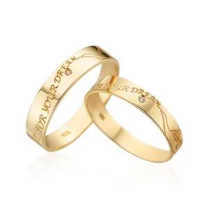 [비앤비골드] 14K/18K 포유어드림 큐빅 커플링 반지 세트 NAC9359