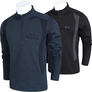 [노블진]AT 스판 남성집업티 등산기모티셔츠 겨울 등산티 긴팔