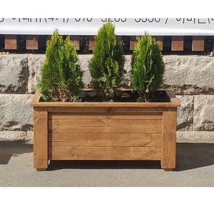 Q1004 도로화분 직사각 대형화분 방부목 플랜트박스 칸막이 차폐용 인테리어 나무 목재 특대형