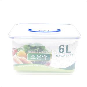 조은락 투명 밀폐용기 김치통 반찬통 보관용기 6L 핸들
