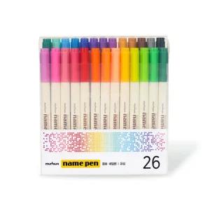 문화 네임펜 26색 유성마킹펜 마카펜