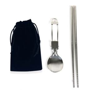 휴대용 등산 캠핑 접이식 수저세트 숟가락 젓가락