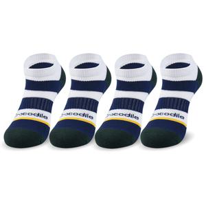 크로커다일 남성 스포츠 쿠션 폴라 스니커즈 양말 CD205 화이트, 4족