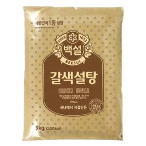 CJ제일제당 백설 갈색설탕 3kg 3개
