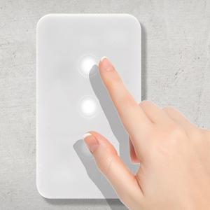 터치식 스마트 무선 전등 스위치 적외선 리모컨 화이트 방등 화장실 사무실 조명 소등 타이머  1구 2구 3구