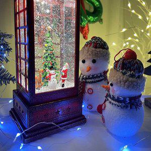 [설렘하우스]크리스마스 오르골 캐롤 멜로디 산타 눈사람 전화부스 워터볼 레트로 엔틱 감성인테리어 무...