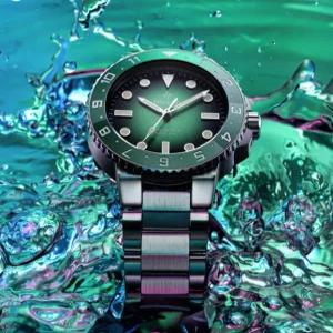 디워드 대한민국브랜드 오토매틱쿼츠 남성남자다이버 명품방수메탈 손목 시계 DWARD DW-208